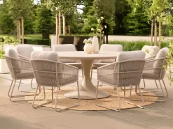 SUNS Noli/Nova ø170cm dining tuinset 9-delig