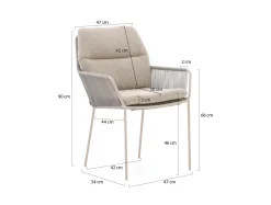 SUNS Punta/Palermo 240 cm Gartenmöbel-Set 7-teilig