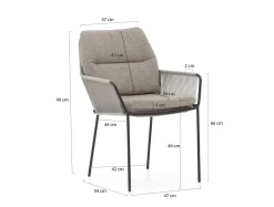 SUNS Punta/Palermo 240 cm Gartenmöbel-Set 7-teilig