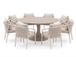 SUNS Sato/Nova ø170cm dining tuinset 9-delig