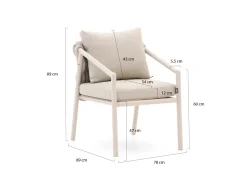 SUNS Sato/Palermo 280cm dining tuinset 7-delig
