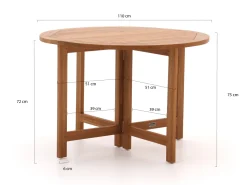 Sunyard Butterfly Klapptisch ø 110cm (h:75cm)