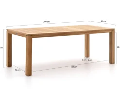 Sunyard Buxton Gartentisch 200x90 cm
