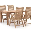 Sunyard Corby/Buxton 160 cm Gartenmöbel-Set 5-teilig verstellbar