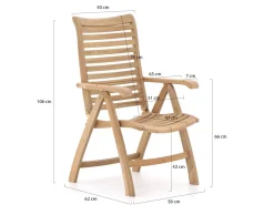 Sunyard Corby/Buxton 160 cm Gartenmöbel-Set 5-teilig verstellbar