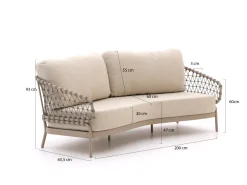 Tierra Outdoor Juno Gartensofa 3-Sitzer 225 cm