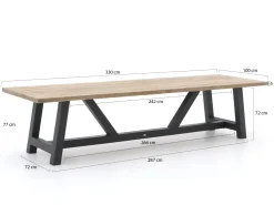Tierra Outdoor Liv/Bresimo 330 cm Gartenmöbel-Set 9-teilig stapelbar