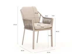 Tierra Outdoor Liv/Elegante 219cm dining tuinset 7-delig stapelbaar