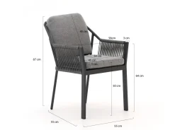 Tierra Outdoor Liv/La Fonte ø 120 cm Gartenmöbel-Set 5-teilig
