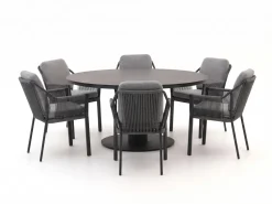 Tierra Outdoor Liv/La Fonte ø 150 cm Gartenmöbel-Set 7-teilig