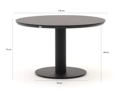 Tierra Outdoor Liv/La Fonte ø 120 cm Gartenmöbel-Set 5-teilig stapelbar