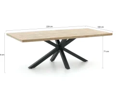 Tierra Outdoor Liv/Montorio 220 cm Gartenmöbel-Set 7-teilig stapelbar