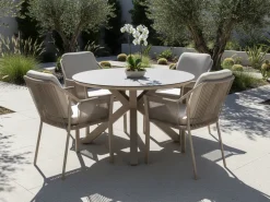 Tierra Outdoor Liv/Orbital ø 120 cm Gartenmöbel-Set 5-teilig