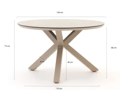 Tierra Outdoor Liv/Orbital ø 120 cm Gartenmöbel-Set 5-teilig