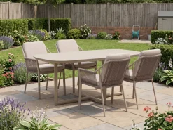 Tierra Outdoor Liv/Rivera 180cm dining tuinset 5-delig stapelbaar