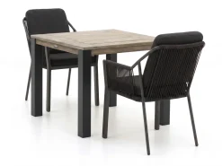 Tierra Outdoor Liv/ROUGH-S 90 cm Gartenmöbel-Set 3-teilig stapelbar