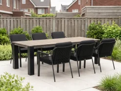 Tierra Outdoor Liv/ROUGH-X 240 cm Gartenmöbel-Set 7-teilig stapelbar