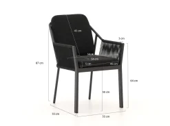Tierra Outdoor Liv/ROUGH-X 240 cm Gartenmöbel-Set 7-teilig stapelbar