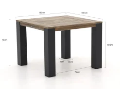 Tierra Outdoor Liv/ROUGH-X 100 cm Gartenmöbel-Set 3-teilig stapelbar