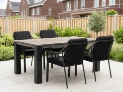 Tierra Outdoor Liv/ROUGH-X 180 cm Gartenmöbel-Set 5-teilig stapelbar