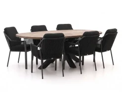 Tierra Outdoor Liv/ROUGH-Y Ellips 240 cm Gartenmöbel-Set 7-teilig stapelbar