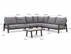 Tierra Outdoor Musone Ecklounge-Set 5-teilig 6-Sitzer
