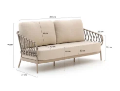 Tierra Outdoor Natal Gartensofa 3-Sitzer 207,5 cm
