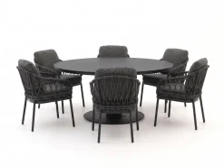 Tierra Outdoor Natal/La Fonte ø 150 cm Gartenmöbel-Set 7-teilig