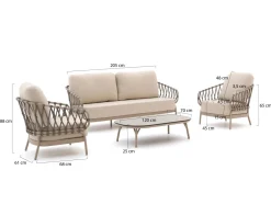 Tierra Outdoor Natal/Nora Sessel-Sofa Lounge-Set 4-teilig