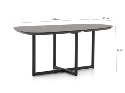 Tierra Outdoor Natal/Rivera 180 cm Gartenmöbel-Set 5-teilig