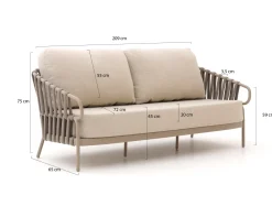 Tierra Outdoor Nuri Gartensofa 3-Sitzer 209 cm