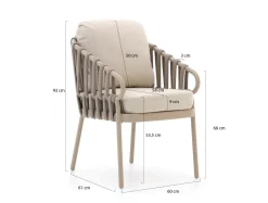 Tierra Outdoor Nuri/Oblong 200 cm Gartenmöbel-Set 5-teilig