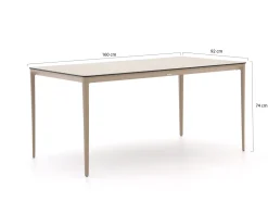 Tierra Outdoor Rivera/Elegante 160 cm Gartenmöbel-Set 5-teilig