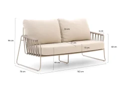 Tierra Outdoor Rivera Gartensofa 2-Sitzer 182 cm