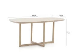 Tierra Outdoor Rivera Gartentisch 180x100x74 cm