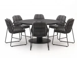 Tierra Outdoor Rivera/La Fonte ø 150 cm Gartenmöbel-Set 7-teilig