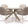 Tierra Outdoor Rivera/Orbital ø 120 cm Gartenmöbel-Set 5-teilig