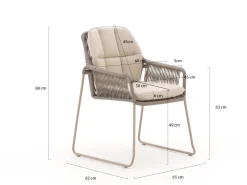 Tierra Outdoor Rivera/Orbital ø 120 cm Gartenmöbel-Set 5-teilig