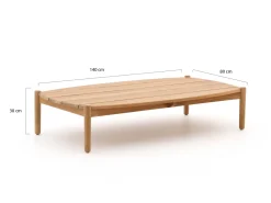 Zavelli Convivia Loungetisch 140x80x30 cm