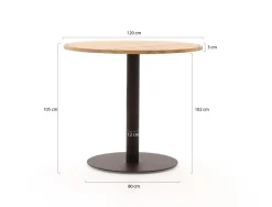 Zavelli Cuore ø 120cm barset 5-delig