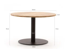 Zavelli Cuore ø 120 cm Gartenmöbel-Set 5-teilig