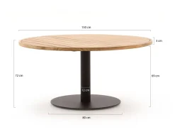 Zavelli Cuore ø 150 cm Low Dining Gartenmöbel-Set 5-teilig