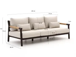 Zavelli Divina Gartensofa 3-Sitzer 237 cm